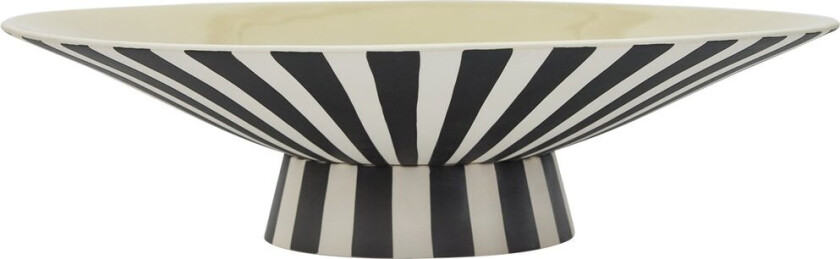 Toppu centerpiece lav 10,5xØ39 cm Vanilla-black-white