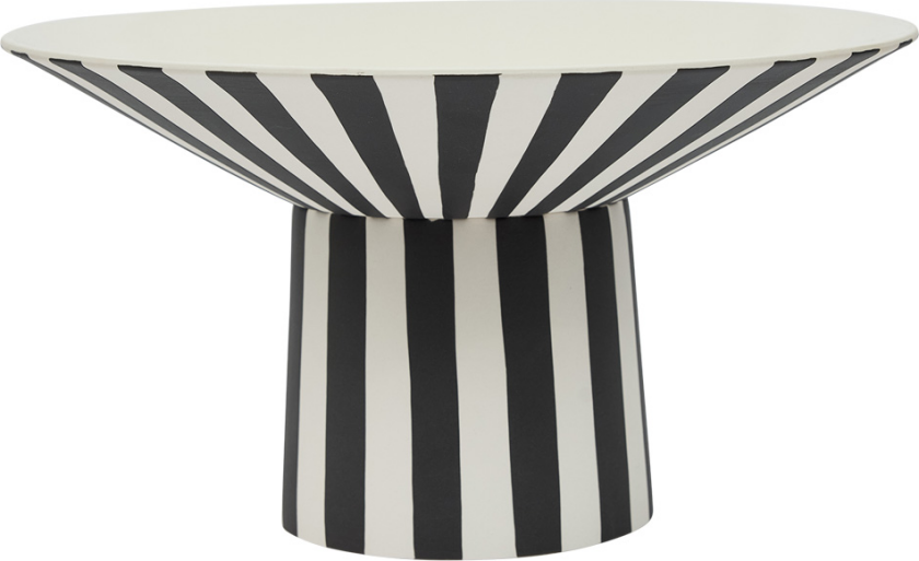 Toppu centerpiece høy 17xØ30 cm White-black