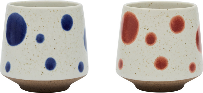 Nori dot kopp Ø6,95 cm 2-pakning Blue-red