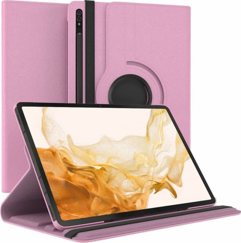 360° roterbar deksel Samsung Galaxy Tab S8 Plus 12.7 - Lyserosa