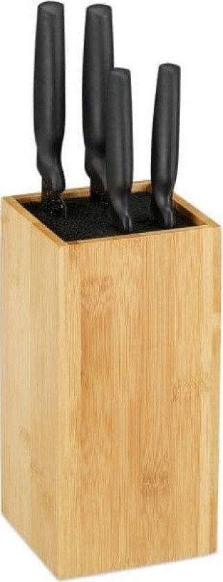 Bambus knivblokk uten kniver