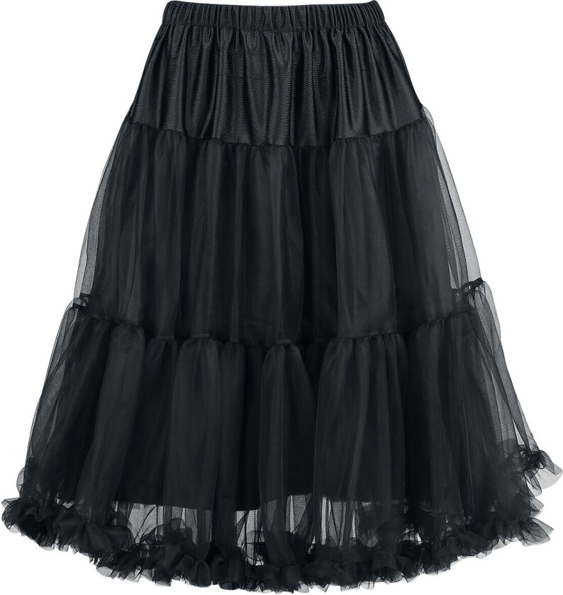 Hell Bunny - Rockabilly Middellangt skjørt - Penelope Petticoat - XS-S til XL-XXL - Damer - svart
