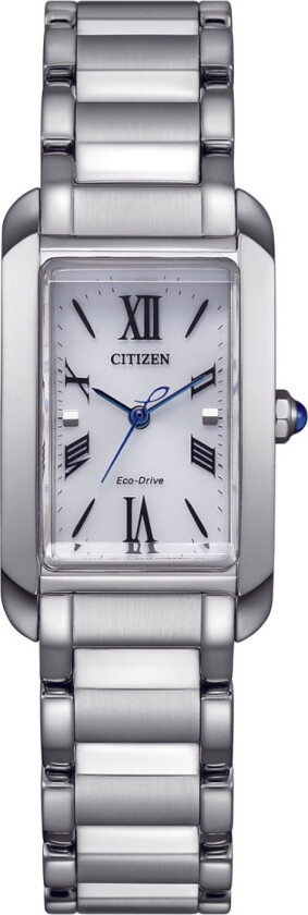 Eco-Drive L Solar EW5620-55A - Kvarts - Sølv - Dameklokker - Rustfritt stål - ledd m/pin - Safir