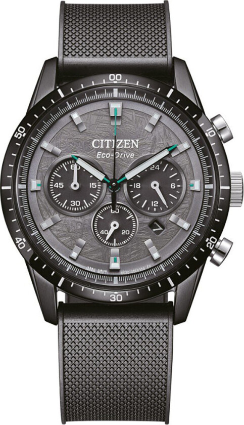 Eco-Drive Chronograph CA4625-02H - Kvarts - Sort - Herreklokker - Silikon - Mineral