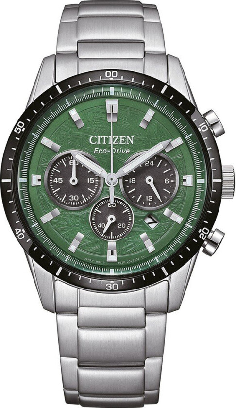 Eco-Drive Chronograph CA4624-56X - Kvarts - Sølv - Herreklokker - Rustfritt stål - ledd m/pin - Mineral