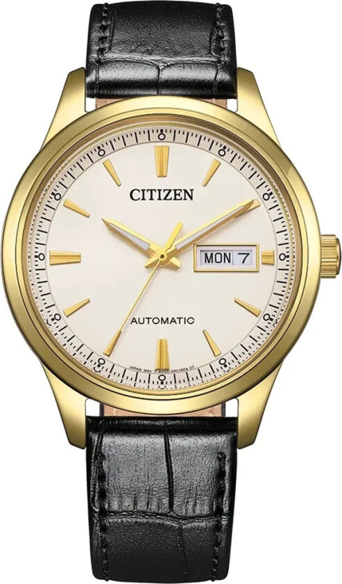 Automatic Mens NY4059-09A - Mechanical Automatic (hand-wound) - Gull - Herreklokker - Skinn - Mineral