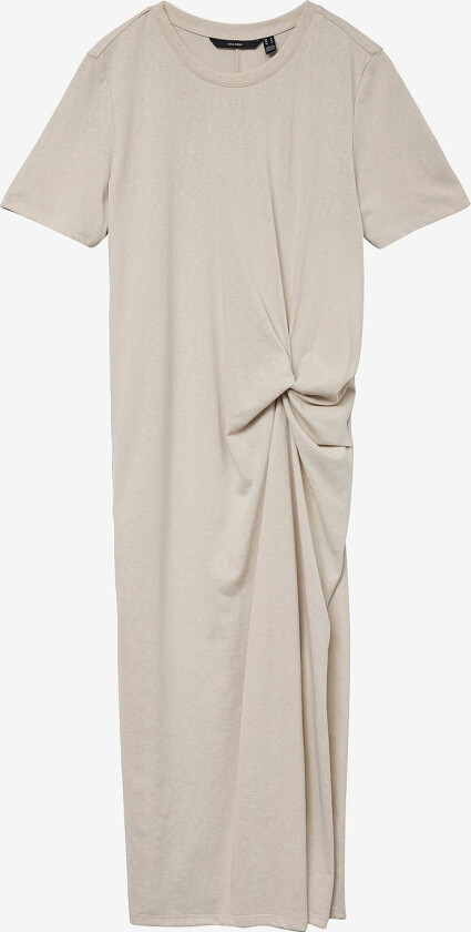 Kjole vmTass SS O-neck 7/8 Dress Jrs - Beige