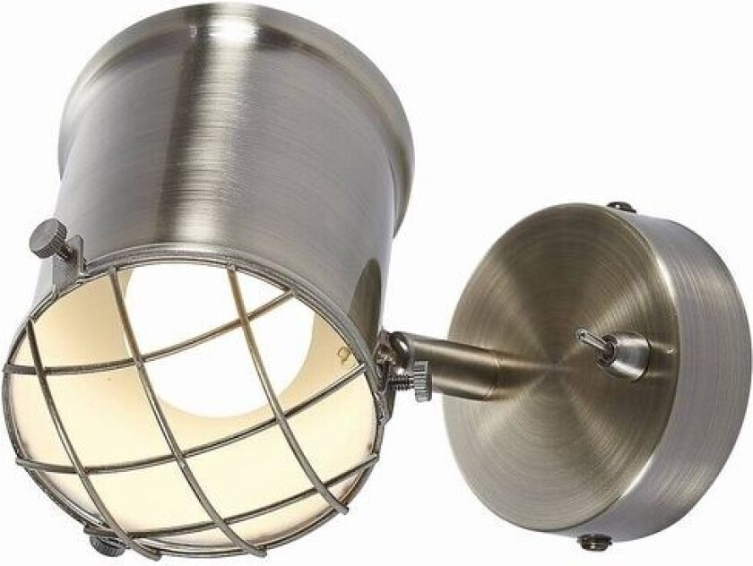 Dimbar LED-veggspot Ebbi av antikk messing