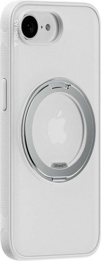TORRAS iPhone 16e Hybrid Plast Deksel m. Stativ - MagSafe Kompatibel - Hvit
