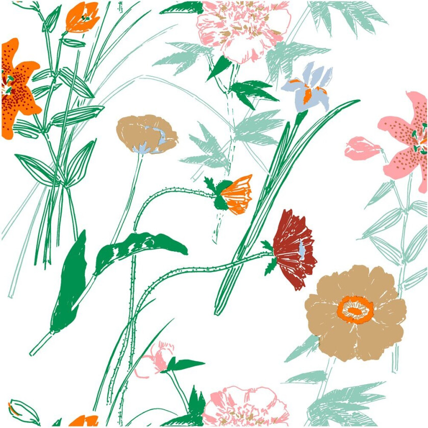 Puutarhakutsut serviett 33x33 cm 20-pk White