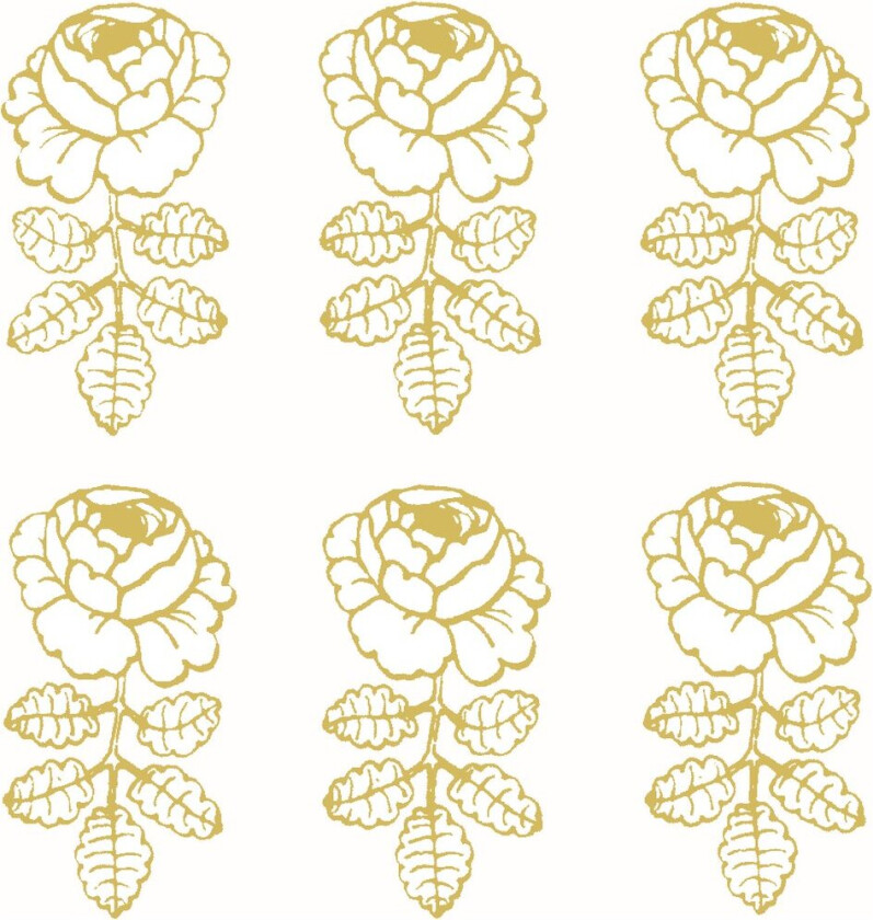 Vihkiruusu serviett 33 x 33 cm 20-pk Gold-white