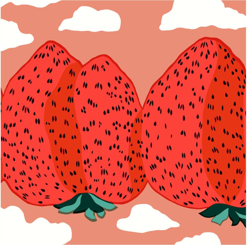 Mansikkavuoret serviett 33 x 33 cm 20-pk Red