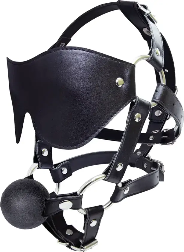 Eye Mask Harness With Ball Gag
