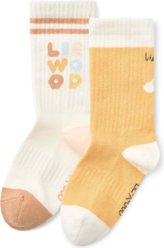 Annette Sokker 2-pack, Light apricot/Creme de la creme, 33-36 - Sokker - Bomull