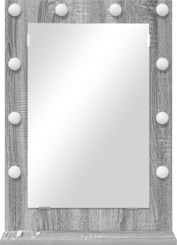 Sminkespeil Grå sonoma Sponplate, Glass 70 x 50 x 18 cm Speil