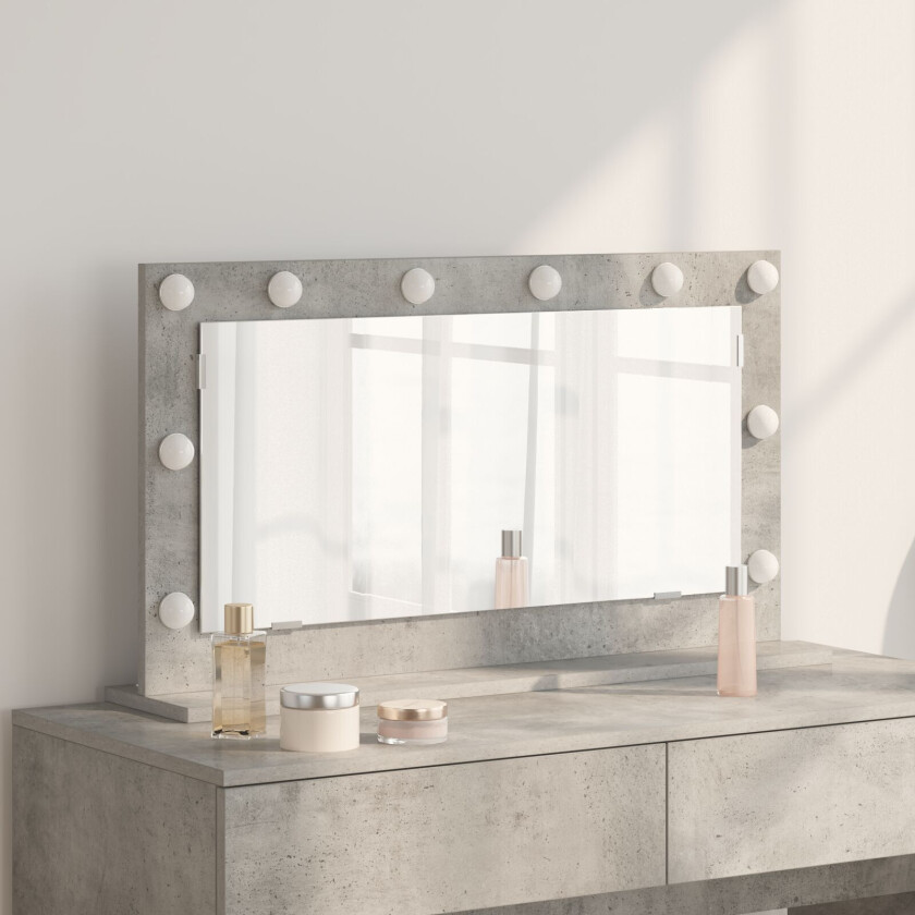 Sminkespeil Betonggrå Betong 80 x 45 x 18 cm Sminkespeil