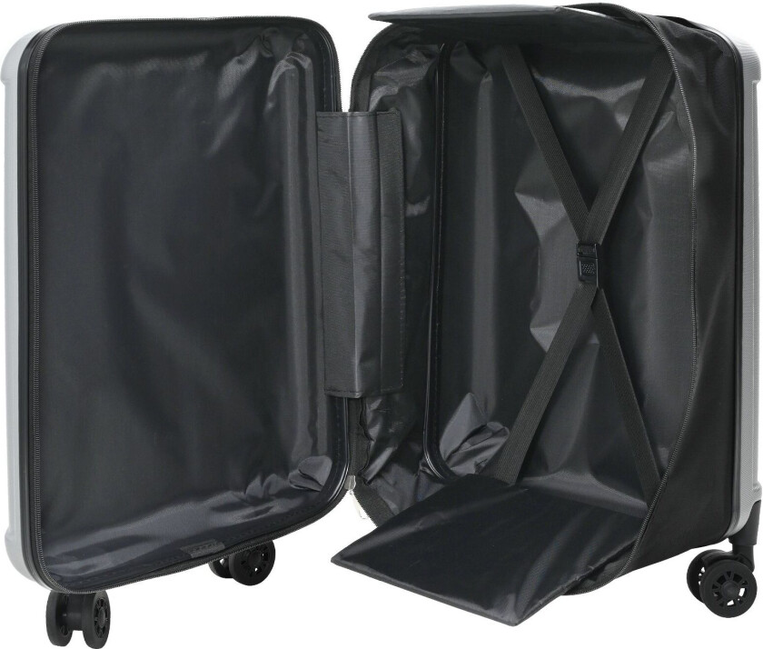 Sammenleggbar koffert Hard Shell 24'' Sølv 43x27x66 cm ABS