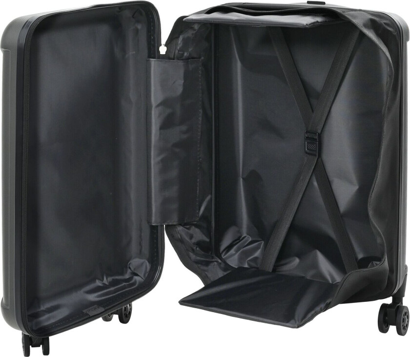 Sammenleggbar koffert Hard Shell 20'' Mørk grå 34x23x55.5 cm ABS