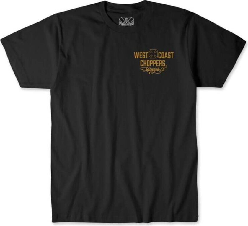 T-skjorte - WCC Motorcycle T-skjorte Svart/Gul - S til 3XL - Herrer - svart