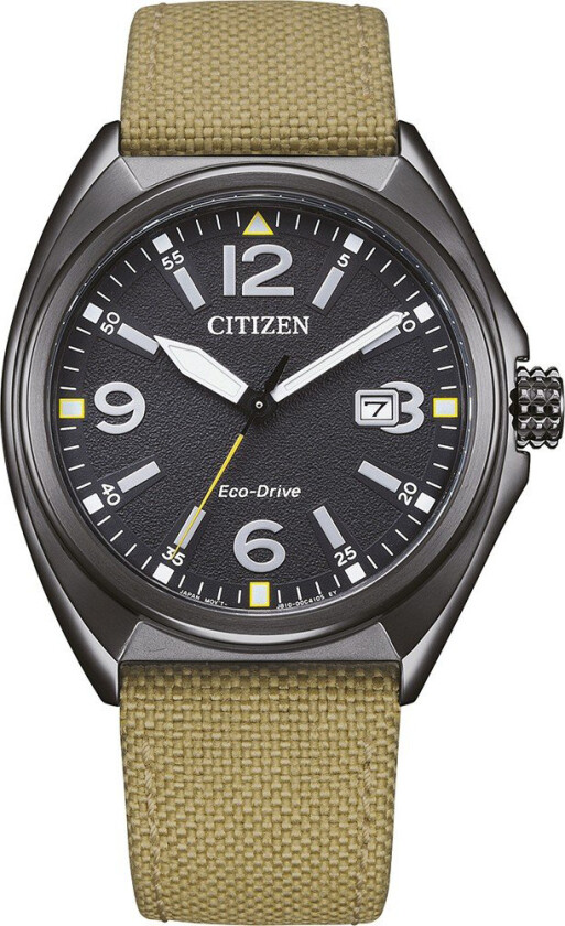 Sport Solar Powered Mens AW1575-08E - Kvarts - Gunmetal - Herreklokker - Stoff - Mineral