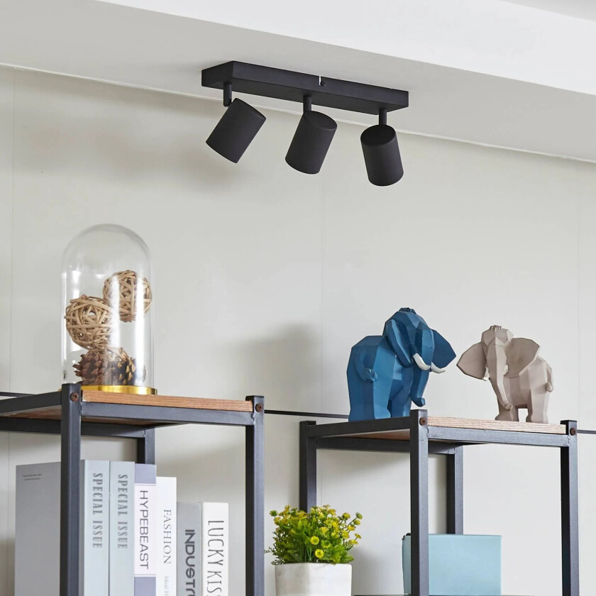 Jorell downlight, bred, svart, 3 lyskilder