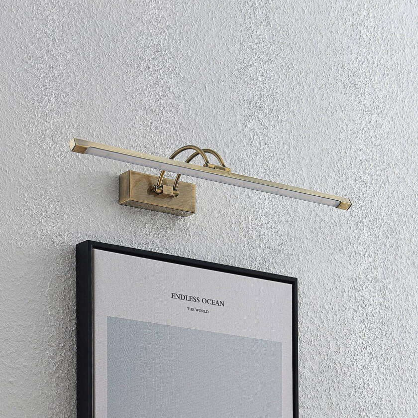 Felena LED-bildelampe, antikk messing