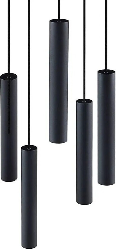 Sanad hengelampe, rund, svart