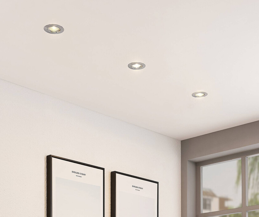 Dakarra innfelt downlight 10 stykk GU10 nikkel