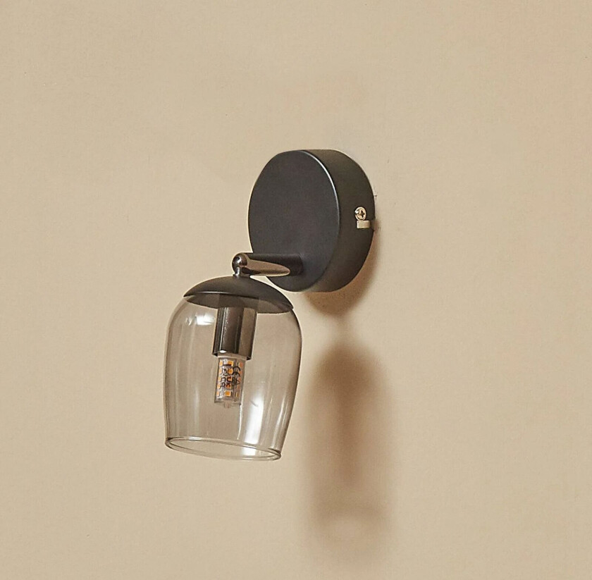 Katjana LED-spot, røykglass, 1 lyskilde