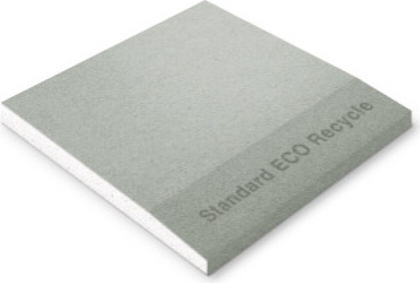Gipsplate eco recycled 1200x2700x12,5 mellomlegg dobbelplast