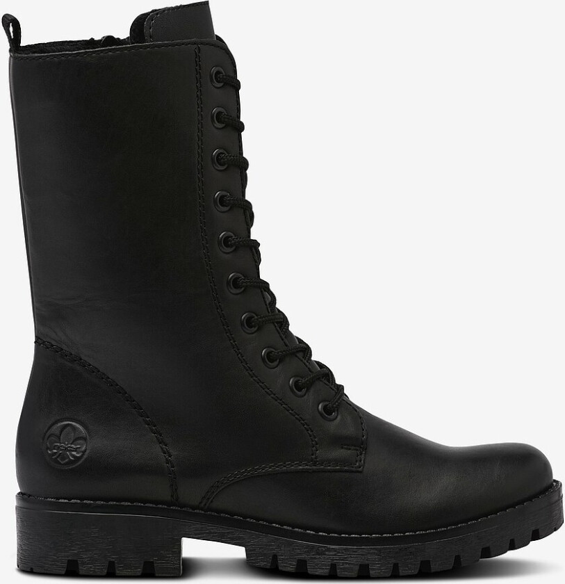 Boots i skinn - Svart