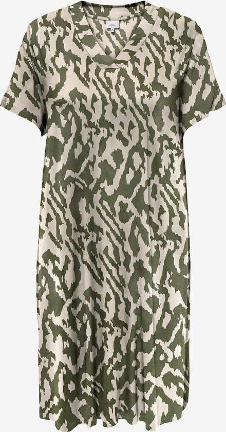 Kjole carFyrla S/S V-neck Blk Aop Dress - Grå