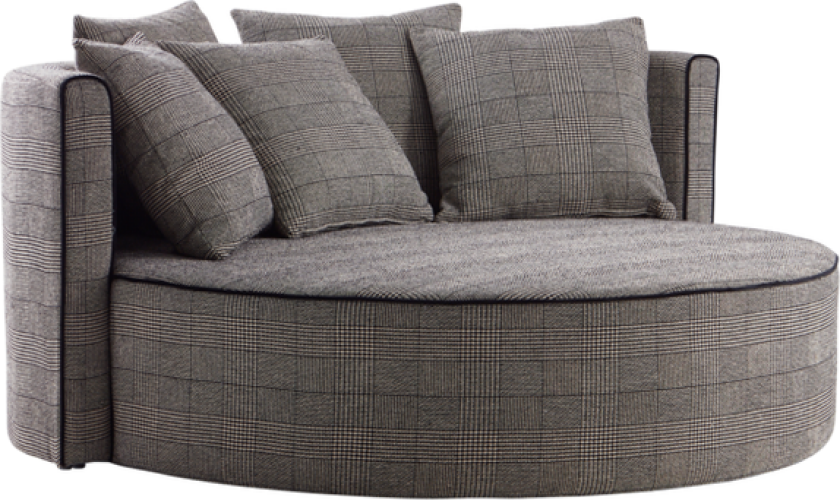 WYOMING sofa 2-seter Svart/hvit store ruter