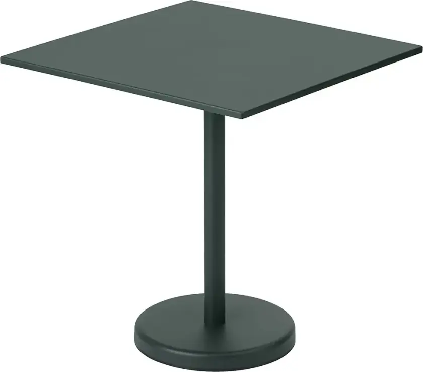 Linear Steel Bistrobord 70x70 cm Dark Green