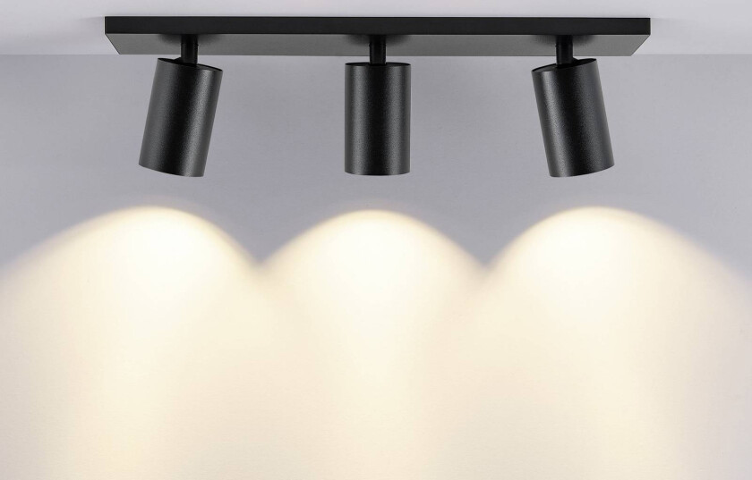 CAN TILT downlight, svart, 48 x 9 cm, 3 lyskilder, metall GU10