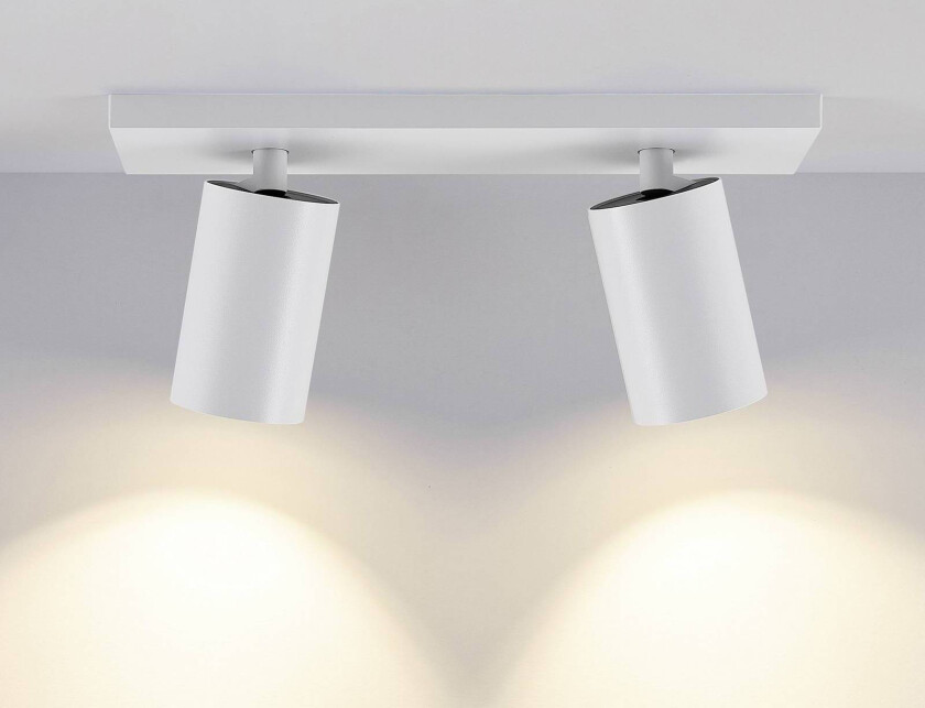 CAN TILT downlight, hvit, 31 x 9 cm, 2 lyskilder, metall GU10