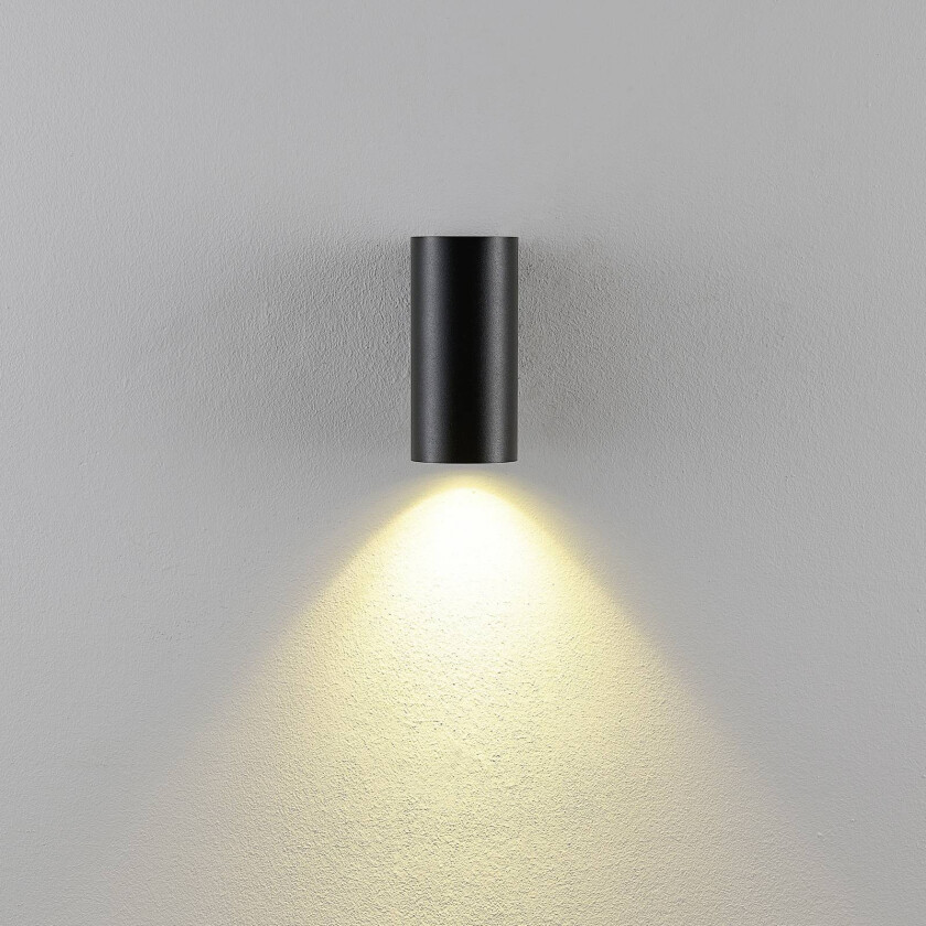 CAN vegglampe, svart, 1 lyskilde, høyde 13 cm, metall, GU10