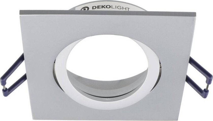 Samsola innfelt taklampe, aluminiumsfarget, 9 x 9 cm, metall