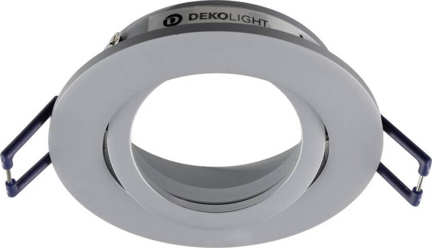 Samsola innfelt taklampe, aluminiumsfarget, Ø 8 cm, metall