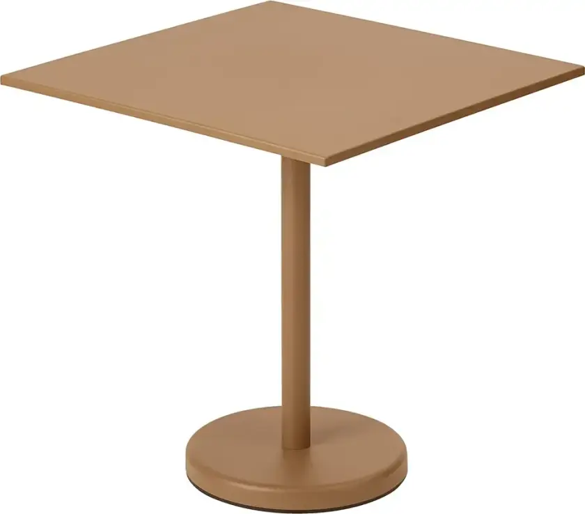 Linear Steel Bistrobord 70x70 cm Burnt Orange