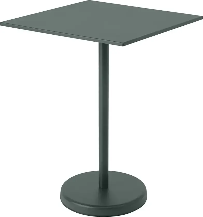 Linear Steel Barbord 70x70 h: 95 cm Dark Green