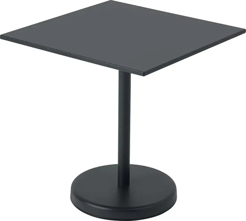 Linear Steel Bistrobord 70x70 cm Anthracite Black