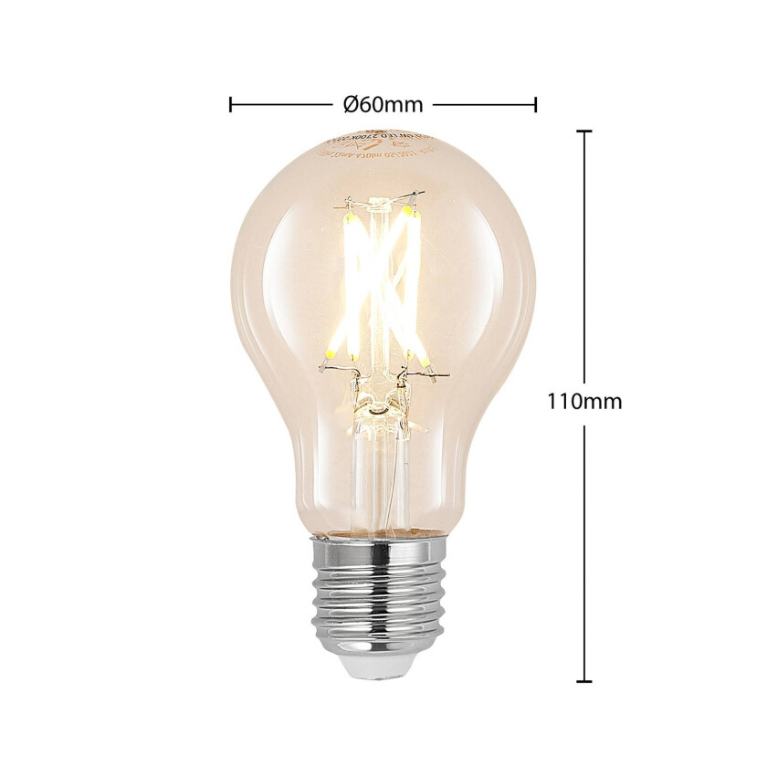 LED-pære E27 4W 2 700 K filament, dimbar, klar