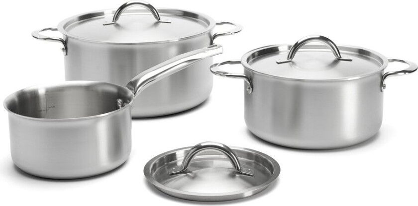 de Buyer Alchimy grytesett med lokk 6 deler Rustfritt stål