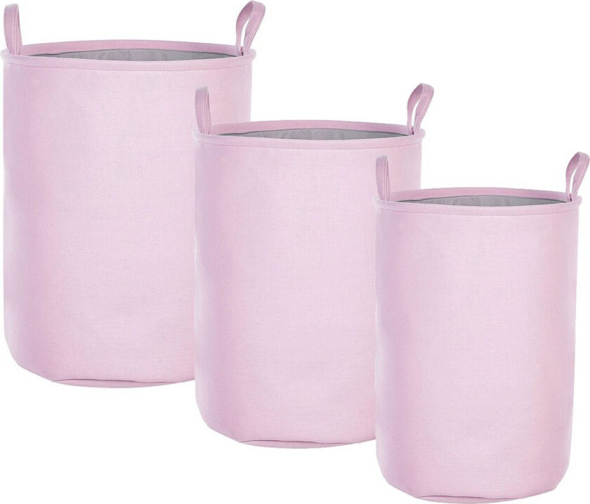 Vaskekurver Archa sett med 3 Rosa/grå - Rosa/grå