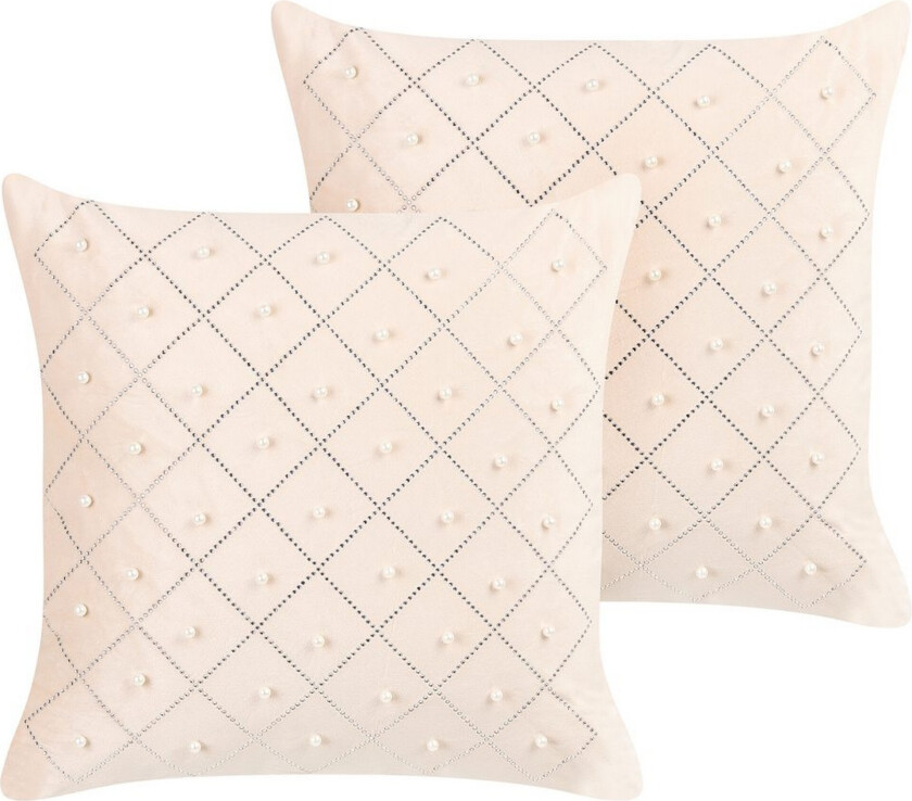 Pynteputer Yarrow sett med 2 Beige/Sølv - Beige/Sølv