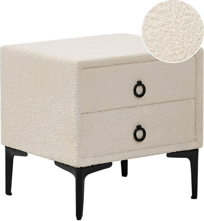 Nattbord Sezanne Hvit, Svart - Hvit, Svart