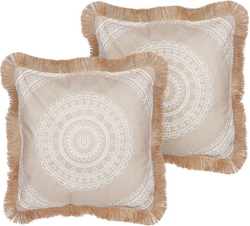 Pynteputer Agrimony sett av 2 Beige/hvit - Beige/hvit