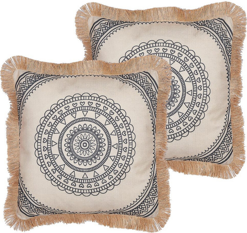 Pynteputer Agrimony sett av 2 Beige/svart - Beige/svart