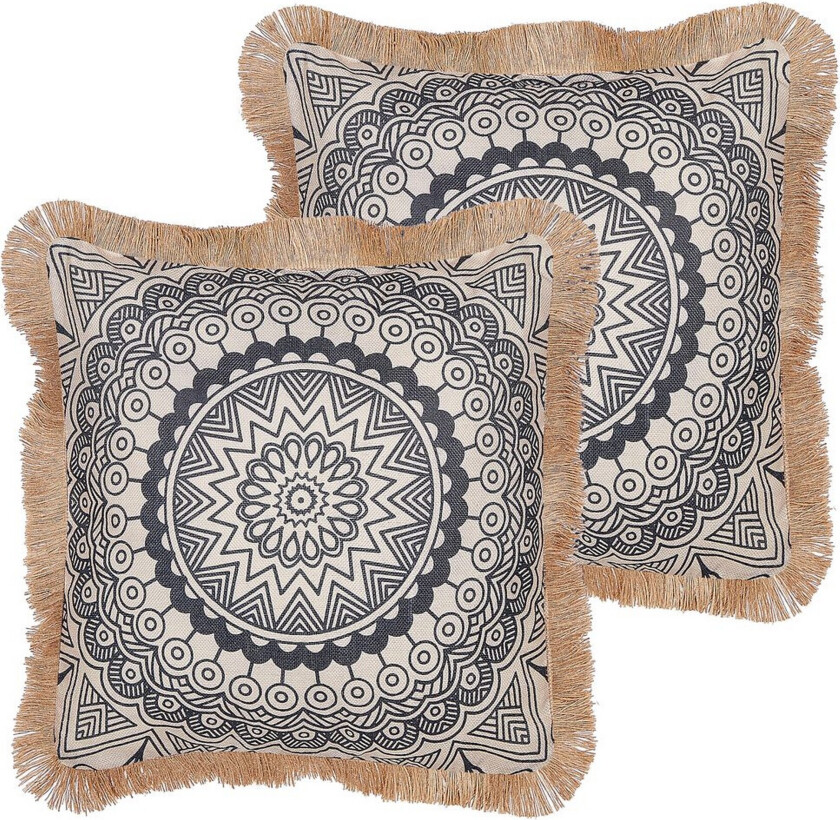 Pynteputer Geranium sett av 2 Beige/svart - Beige/svart